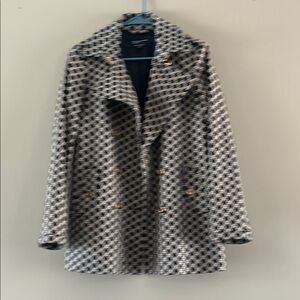 Stylish Black and White Women's Coat